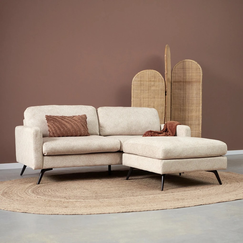 Moderne Hocker Beige Stof