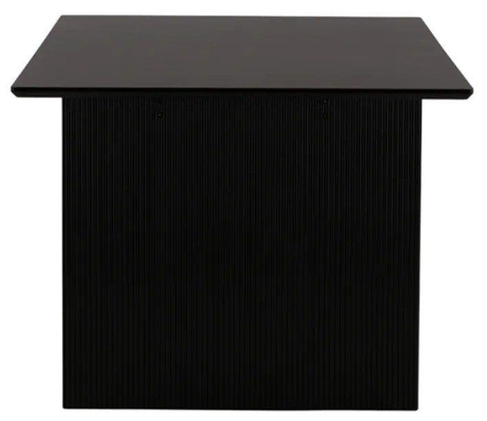 Eettafel Met Geribbelde Poten Zwart - 100 X 200cm.