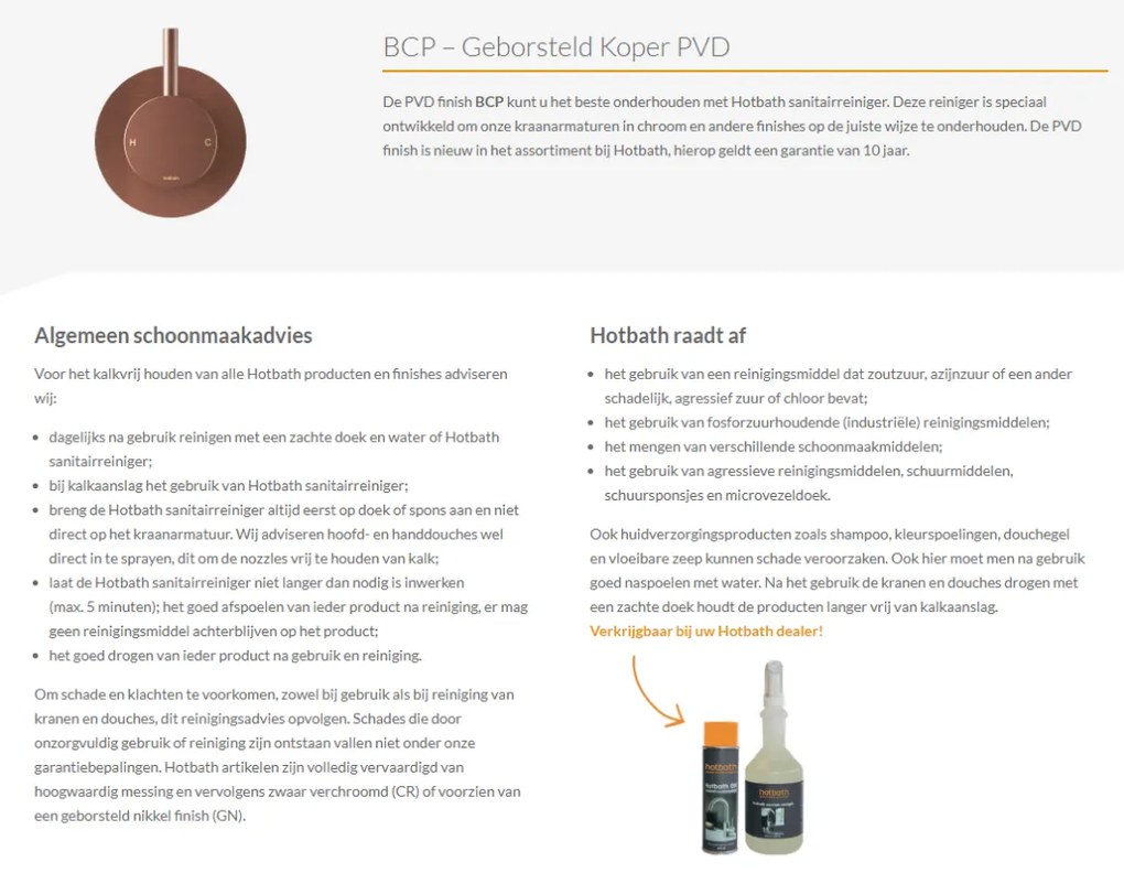 Hotbath Cobber Afbouwdeel Douchemengkraan Geborsteld Koper PVD CB031