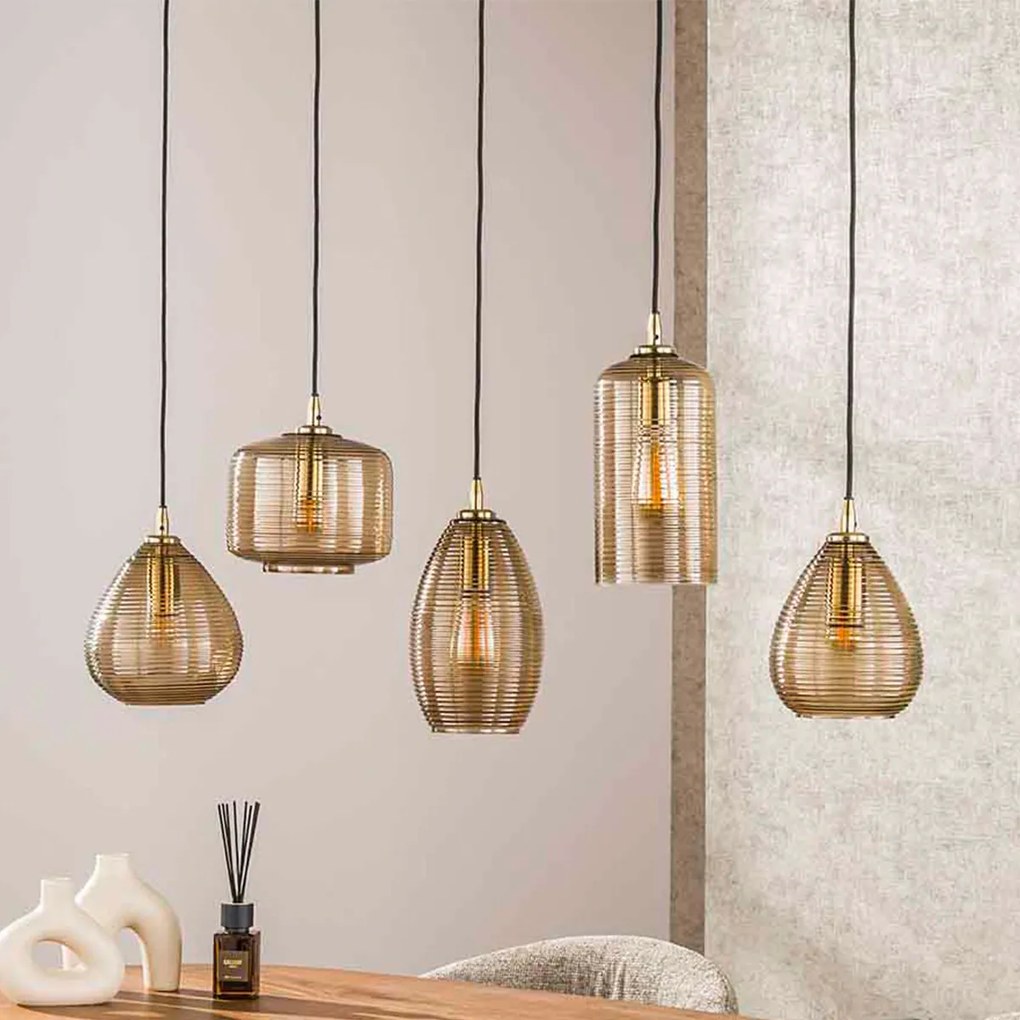 Hanglamp Smoked Bruin Glas
