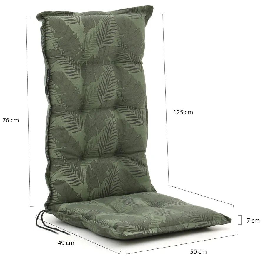 Madison tuinkussens hoge rug 125x50cm