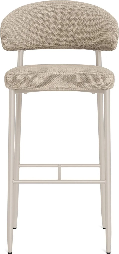 Mazzoni IRIS Beige (stof Basel 24)/onderstel kasjmier - GESTOFFEERDE BARKRUK VOOR KEUKEN/BAR
