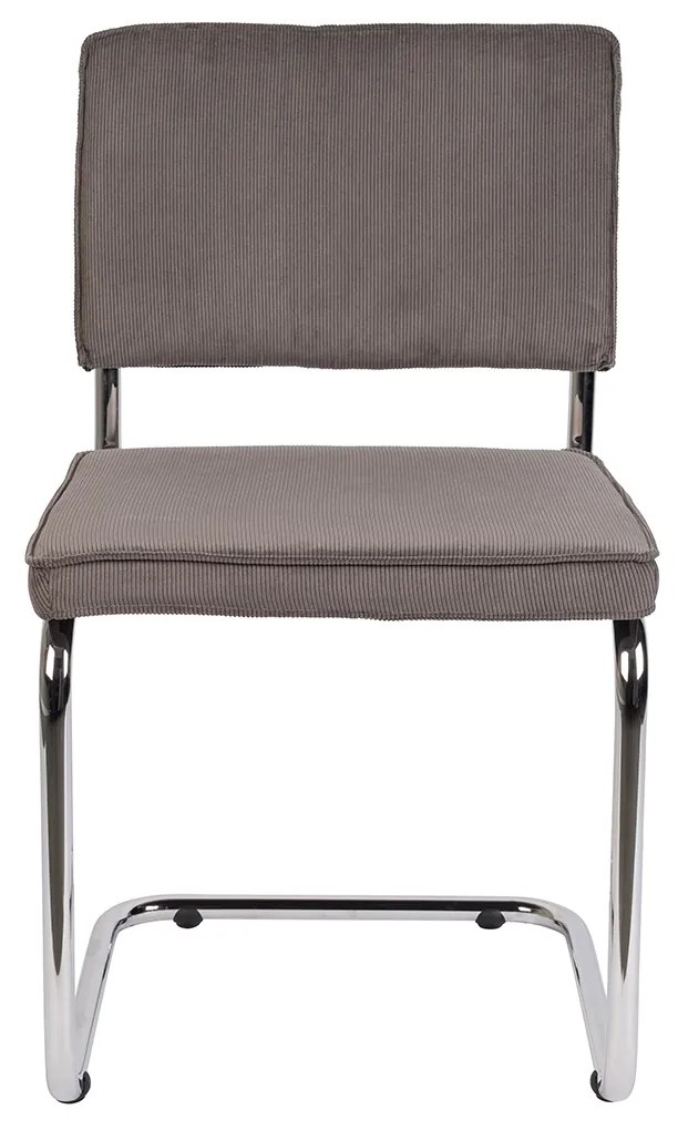 Zuiver Ridge Rib Retro Stoel Ribstof Grijs
