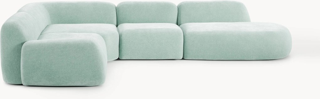 XL modulaire hoekbank Wolke met chaise longue