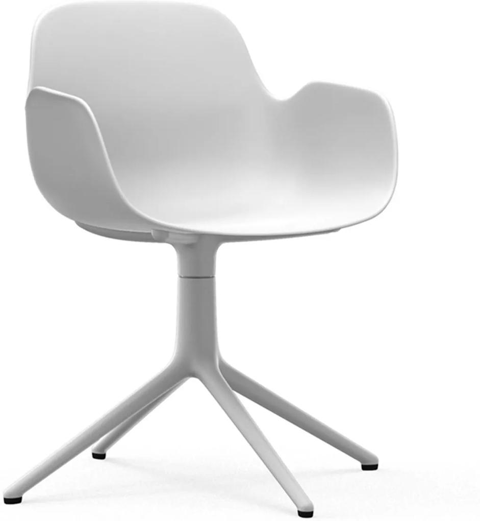 Normann Copenhagen Form Armchair Swivel stoel met wit onderstel