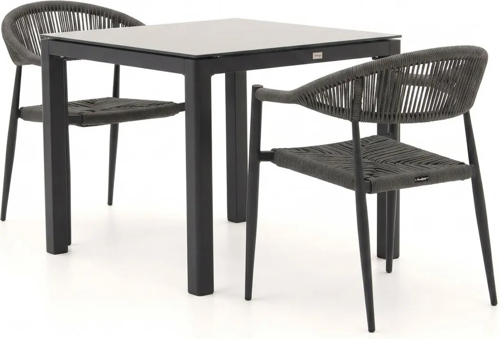 + 10% kassakorting | Diningset Manifesto  | 2 personen kunststof | Tuinset stapelbaar | 3-delig | Kees Smit Tuinmeubelen