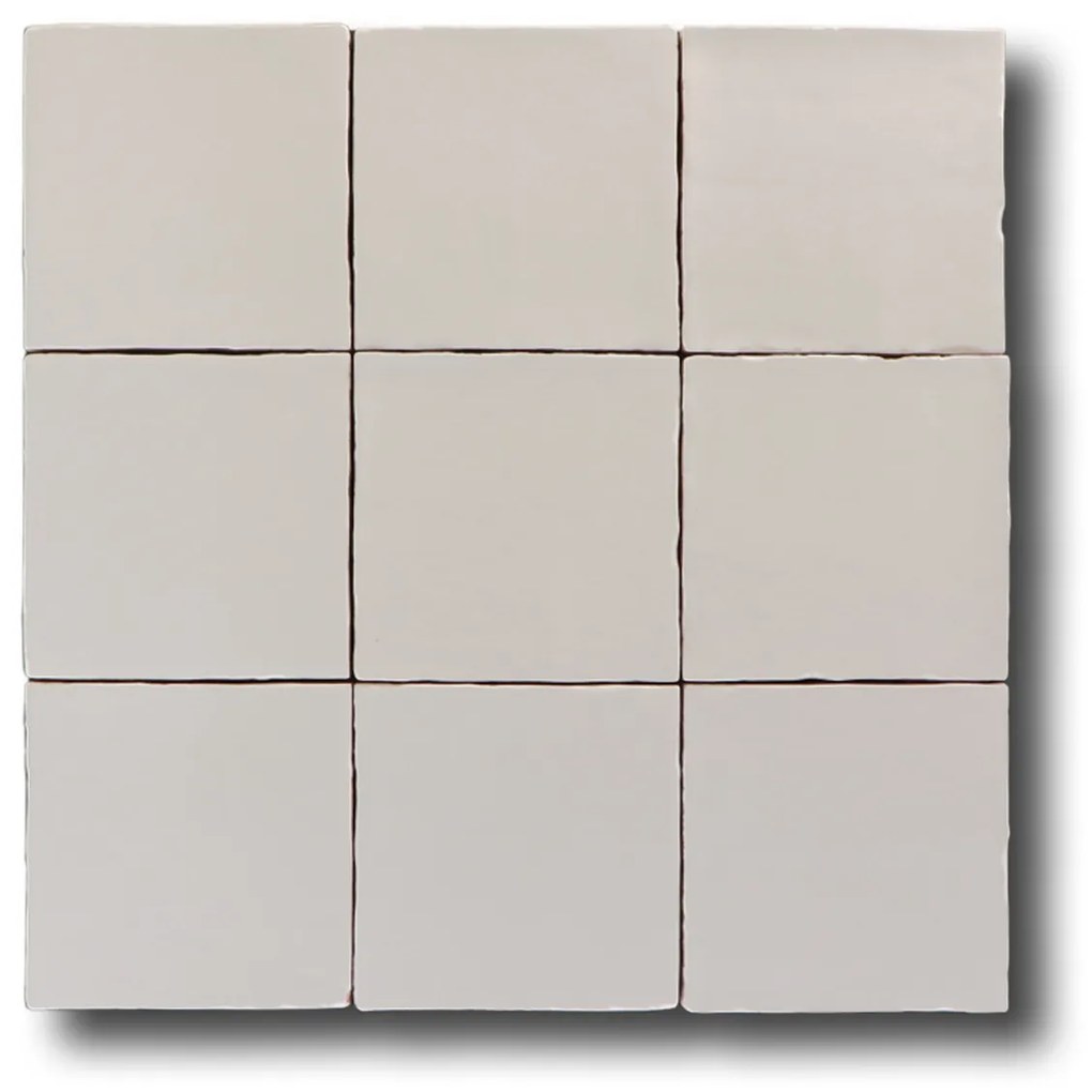 Handvorm Tegel 13x13 Cm Baltimore Mat Wit RBT64