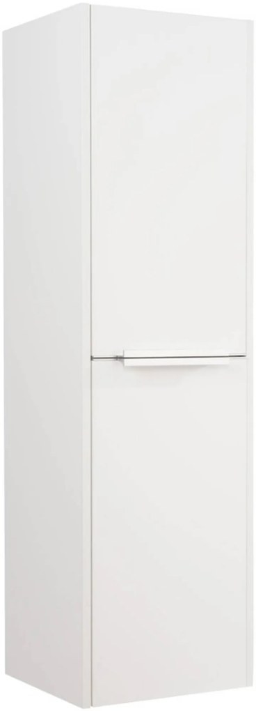 Saqu Salto halfhoge kast met chromen greep 35x120 cm Glanzend Wit