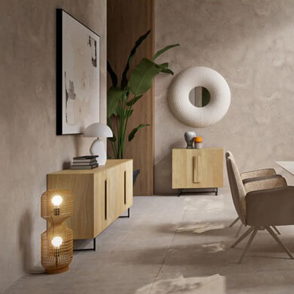Modern Dressoir Licht Hout - 165x40x76cm.