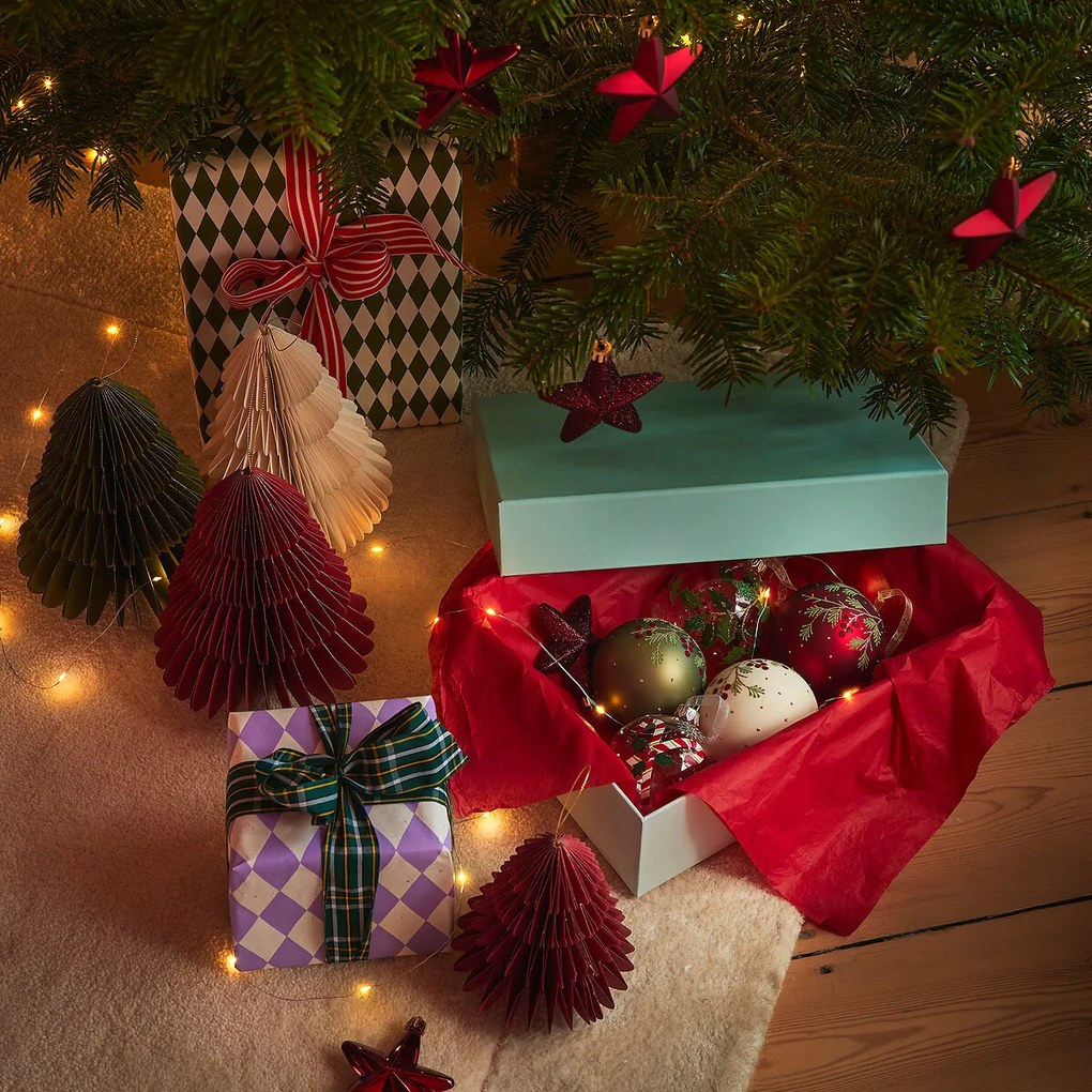 Set van 2 opvouwbare kerstbomen, hoogte 15 cm, CASPAR