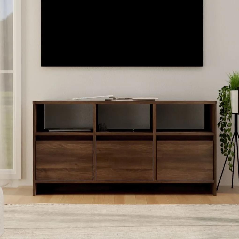 vidaXL Tv-meubel 102x37,5x52,5 cm spaanplaat bruineikenkleurig