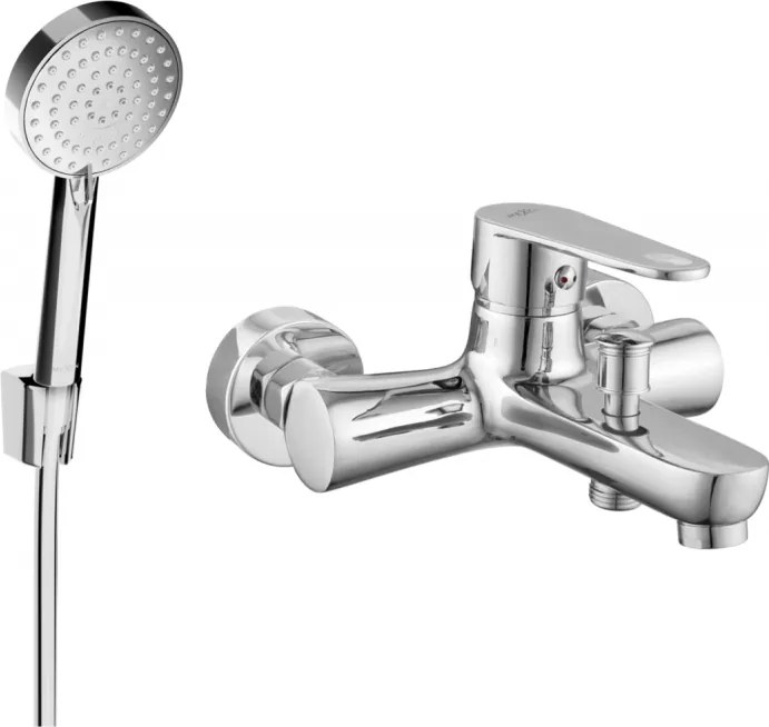 Mexen Kama R75 badmengkraan met doucheset, chroom - 7253R75-00