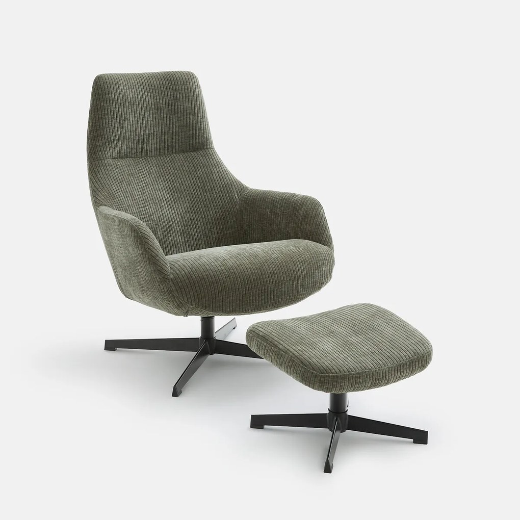 Draaifauteuil met voetensteun Roye