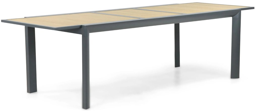 Dining Tuintafel rechthoekig uitschuifbaar 214/273 x 100 cm Aluminium Grijs Rosarno