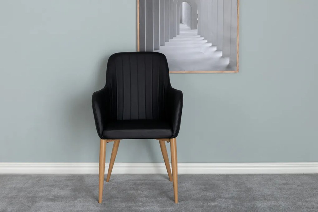 Jörn Eetkamerstoel - Rob - Zwart  - PU-Leer - Jörn