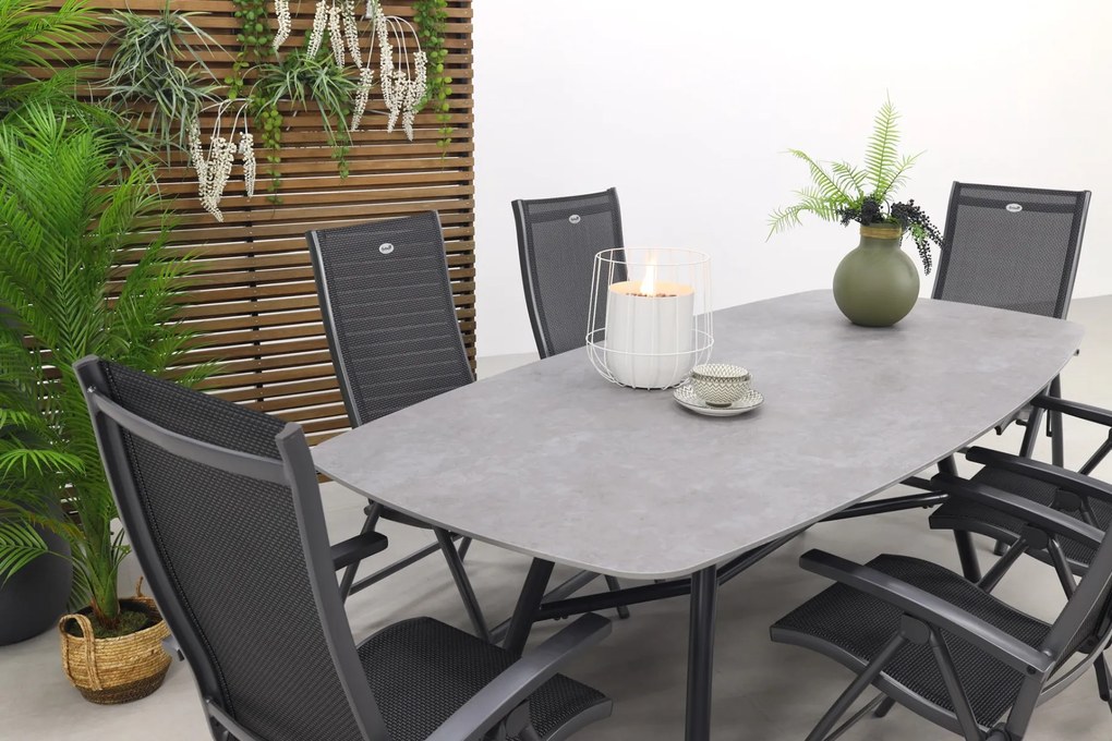 Hartman Salvatore/Benevento deens ovale verstelbare tuinset 240x110 cm.