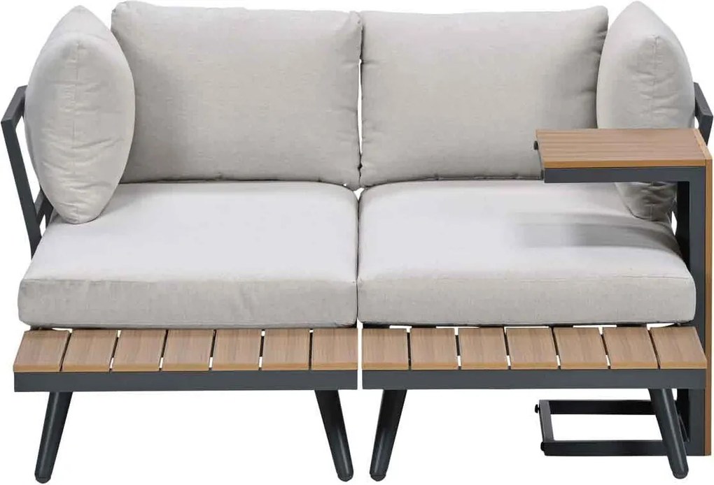 Garden Impressions Tibo loungeset 3-delig - donker grijs