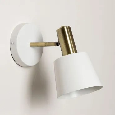 Draaibare Wandlamp Van Ijzer Agueda Wit - Sklum