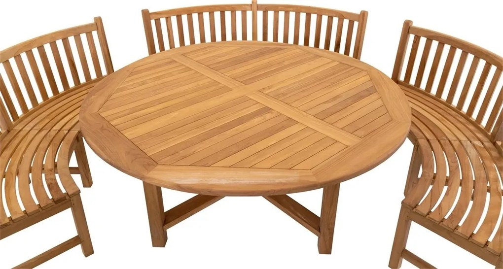 Garden Interiors Ronde Tuinbank - Teak - Rond 200cm
