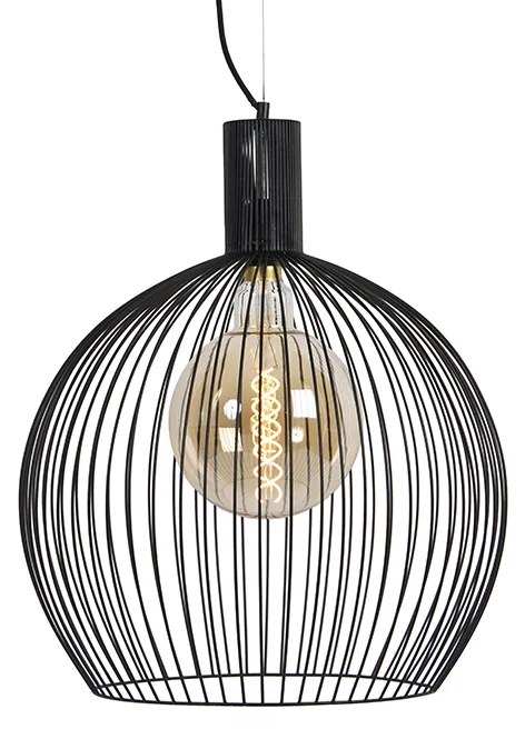 Design ronde hanglamp zwart 50 cm - Dos Modern E27 Binnenverlichting Lamp