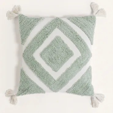 Vierkant Kussen 45x45 Cm Van Katoen Sowyer Celadonmousse - Sklum