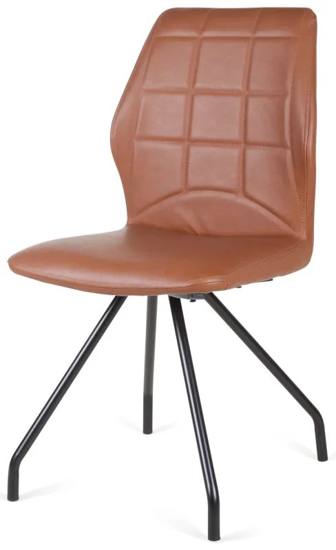 Eetkamerstoel - Apollo - leer Vintage cognac