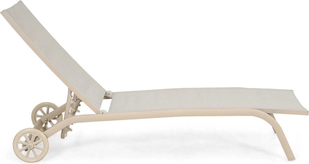Domani Furniture Bellorio Ligbed Verstelbaar Aluminium Zand/Beige
