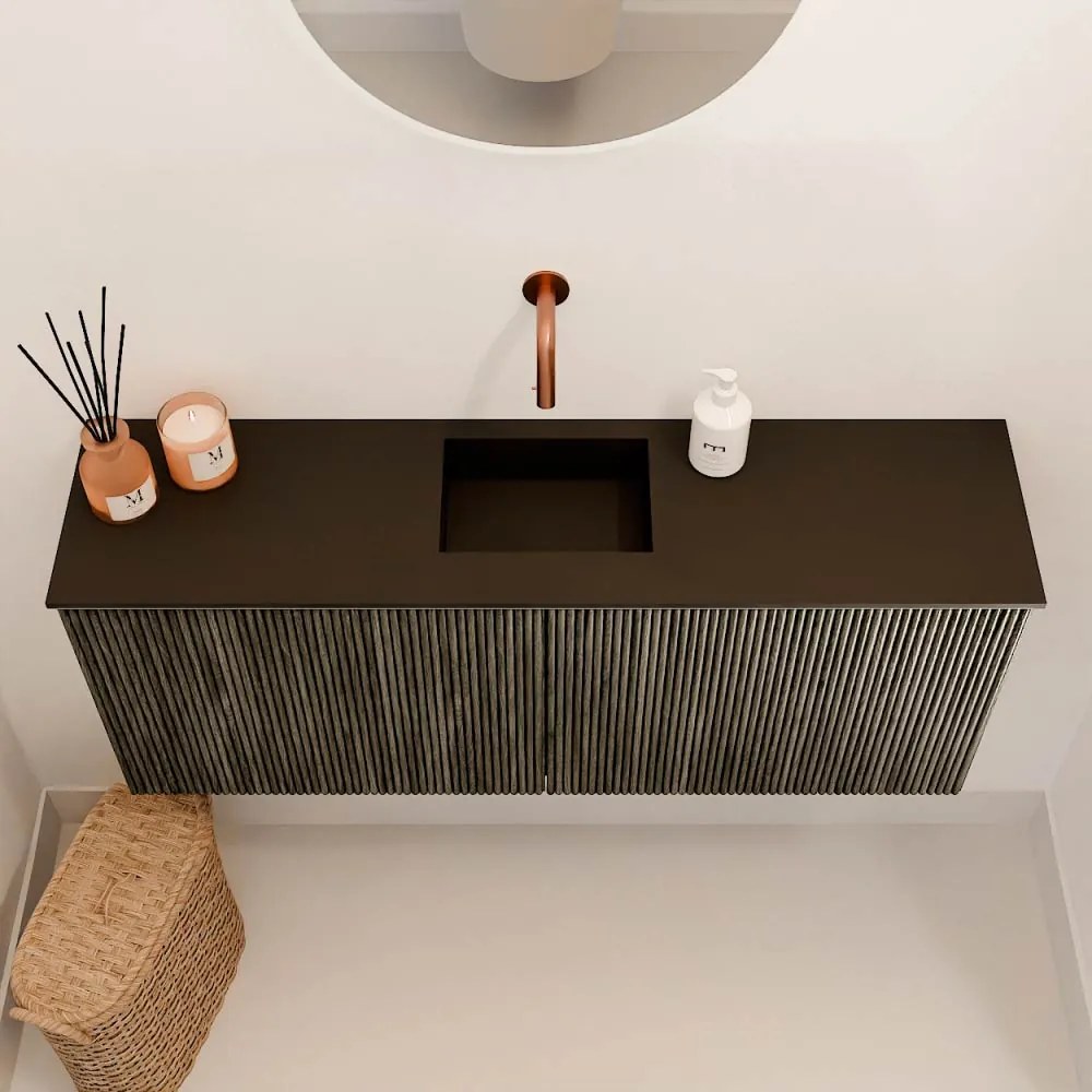 Mondiaz Joya 100cm toiletmeubel shadow met wastafel faye midden zonder kraangat urban
