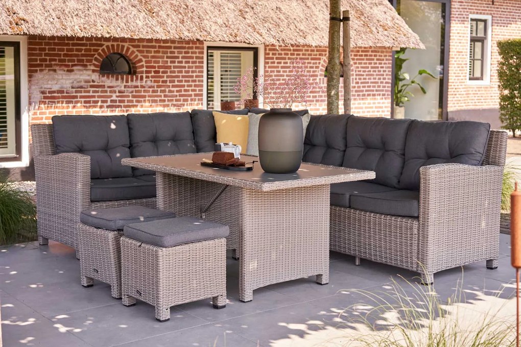 Loungeset Wicker Grijs 6 personen Domani Furniture Seaton