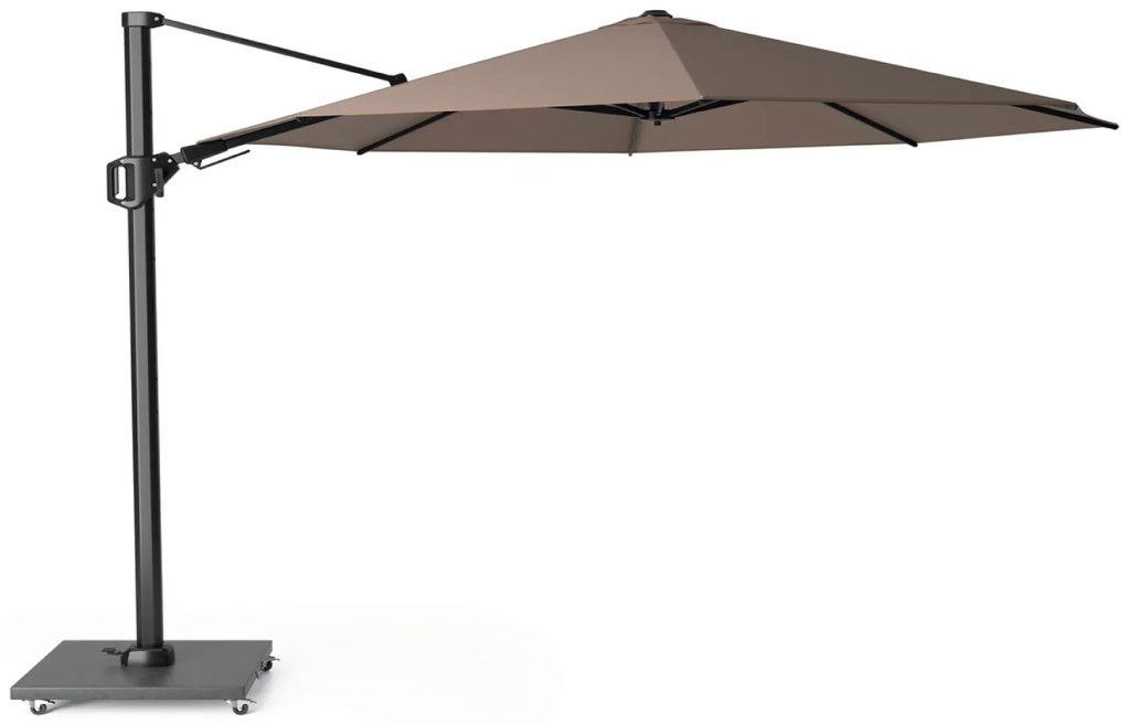 Zweefparasol  3.5m T2 premium (excl. voet) Taupe-naturel-bruin Platinum Challenger