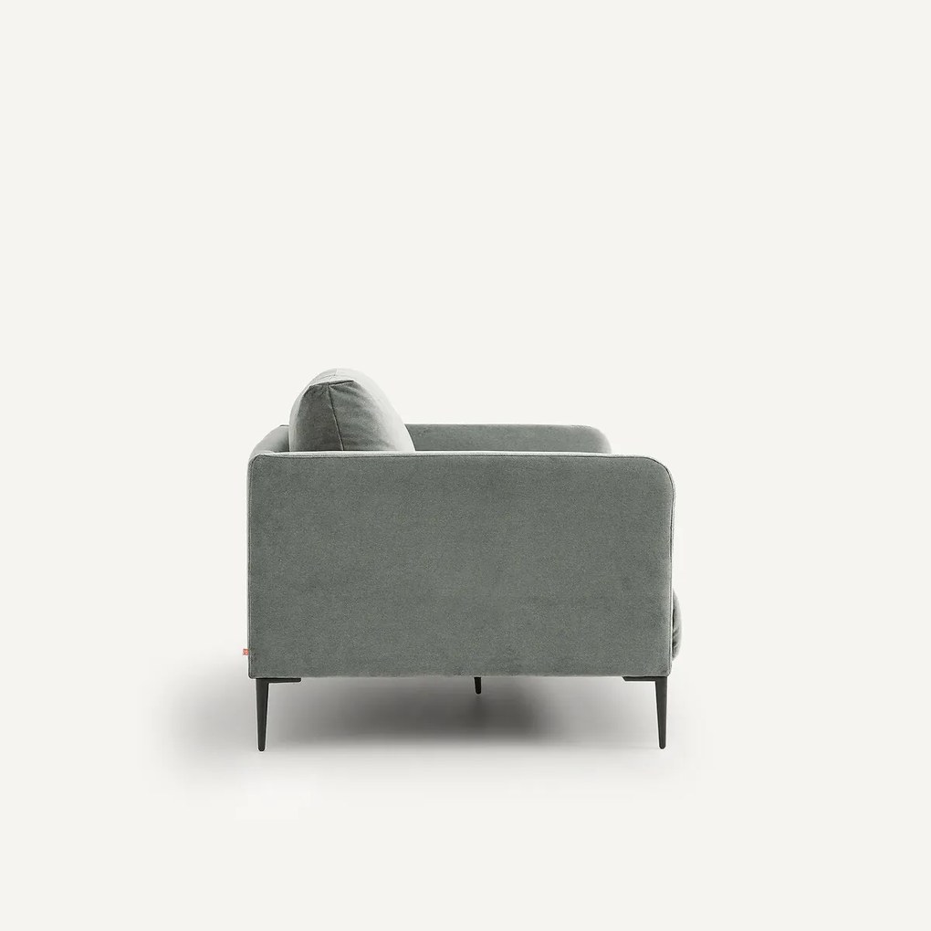 2-zitsbank in stonewashed fluweel Oscar, ontwerp Emmanuel Gallina