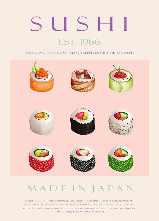 Ilustratie Sushi Est. 1966, Rikke Londager Boisen
