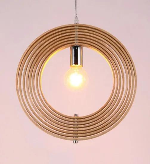Ring Houten Design Hanglamp, E27 Fitting, â50cm, Naturel