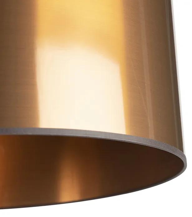 Booglamp staal kap koper 50 cm - XXL Modern E27 Binnenverlichting Lamp