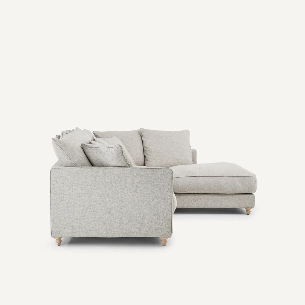 Hoekbank van viscose met structuur en linnen, LAZARE