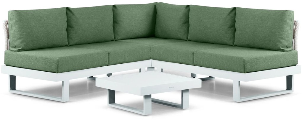 Hoek loungeset 5 personen Aluminium Wit  Lifestyle Garden Furniture Lorenzo