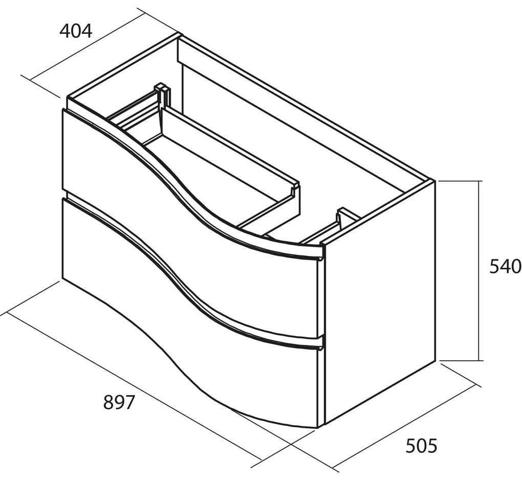 Muebles Mam badmeubel 90cm rechts antraciet met wastafel solid surface zonder kraangat