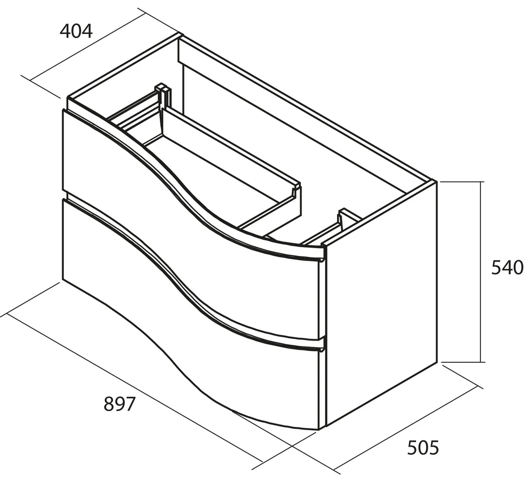Muebles Mam badmeubel 90cm rechts macchiato met wastafel solid surface zonder kraangat