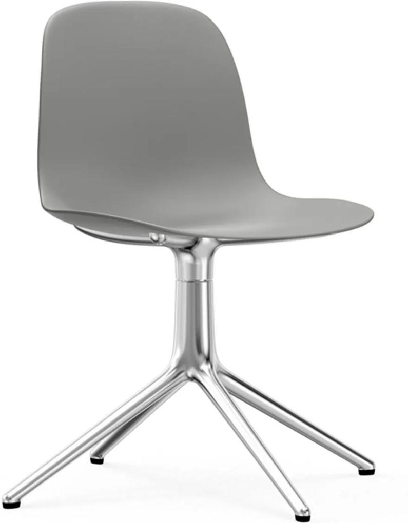 Normann Copenhagen Form Chair Swivel Stoel Met Aluminium Onderstel Grijs