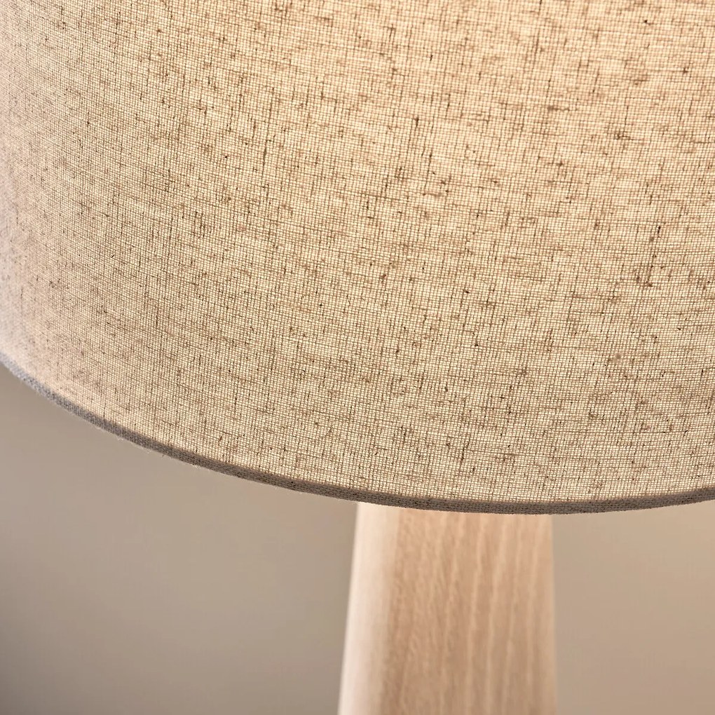 Lamp in eikenhout en linnen, Nestwood