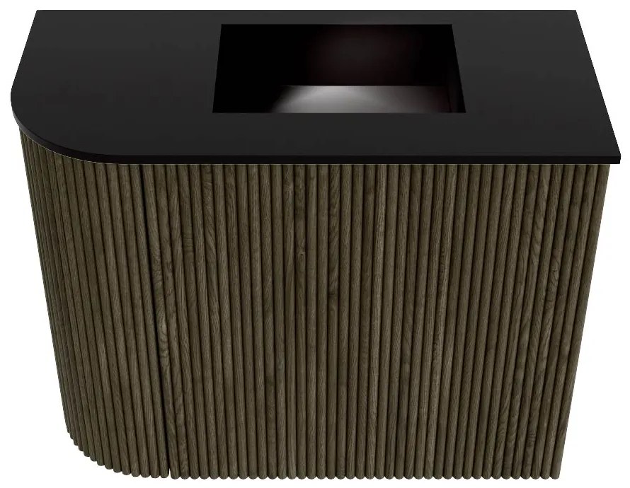 Mondiaz Joya 50cm toiletmeubel ronding links shadow met wastafel faye rechts zonder kraangat urban