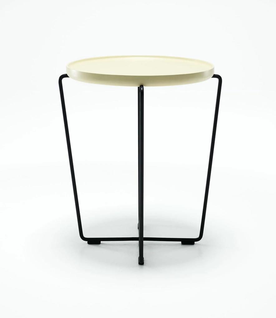 WON | Bijzettafel Cage diameter 40 cm x hoogte 51 cm geel bijzettafels hdf, staal tafels meubels | NADUVI outlet