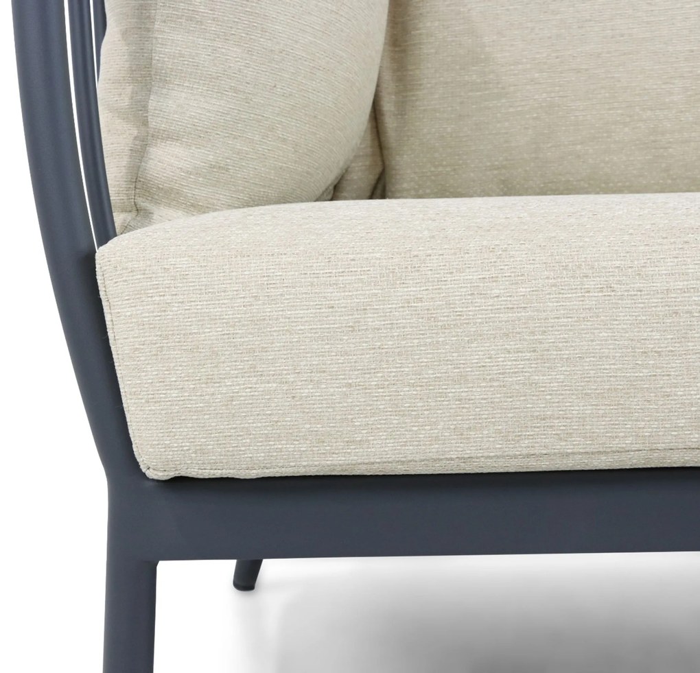 Stoel en Bank Loungeset 5 personen Aluminium/Teak Grijs Apple Bee Condor