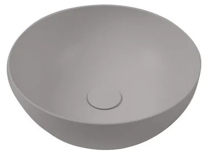 Royal plaza Kolor opzetfontein rond 24cm cement incl plug, sifon en planchet hout fineer SW395181 SW395174 SW439751 SW10741