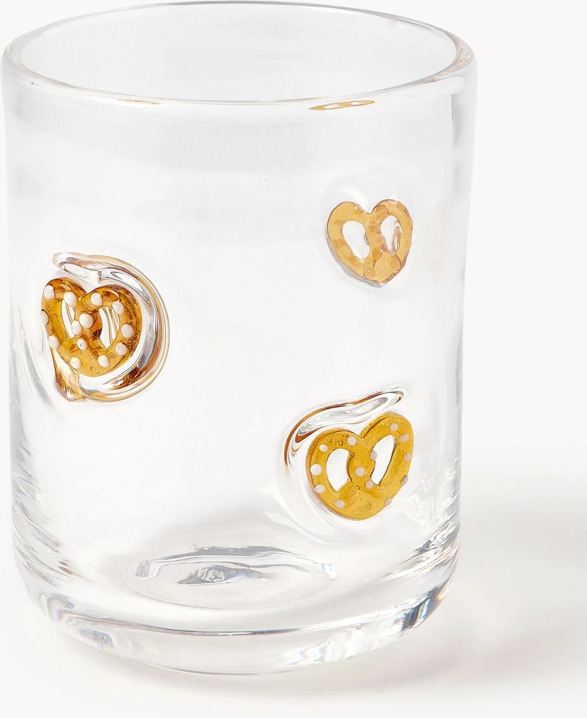 Tumblers Mira met pretzelmotief, 4-delig