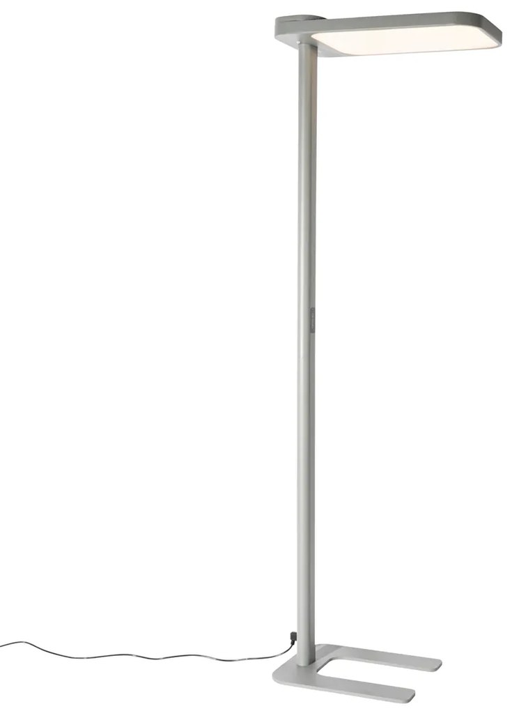 Daglicht vloerlamp grijs vierkant incl. LED en dimmer - Guzo