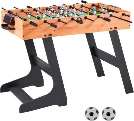 VEVOR Opvouwbare tafelvoetbaltafel in standaardformaat (1065 x 605 x 810 mm), opvouwbare indoor voetbaltafel voor thuis, familie en speelkamer, set inclusief 2 ballen, gemakkelijk op te bergen speltafel