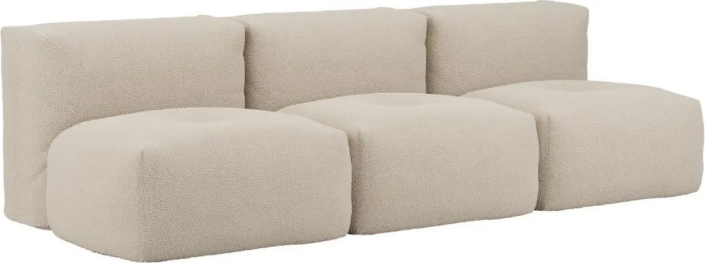 Soft Zitzak Indoor 3 Seater Open - Teddy Beige