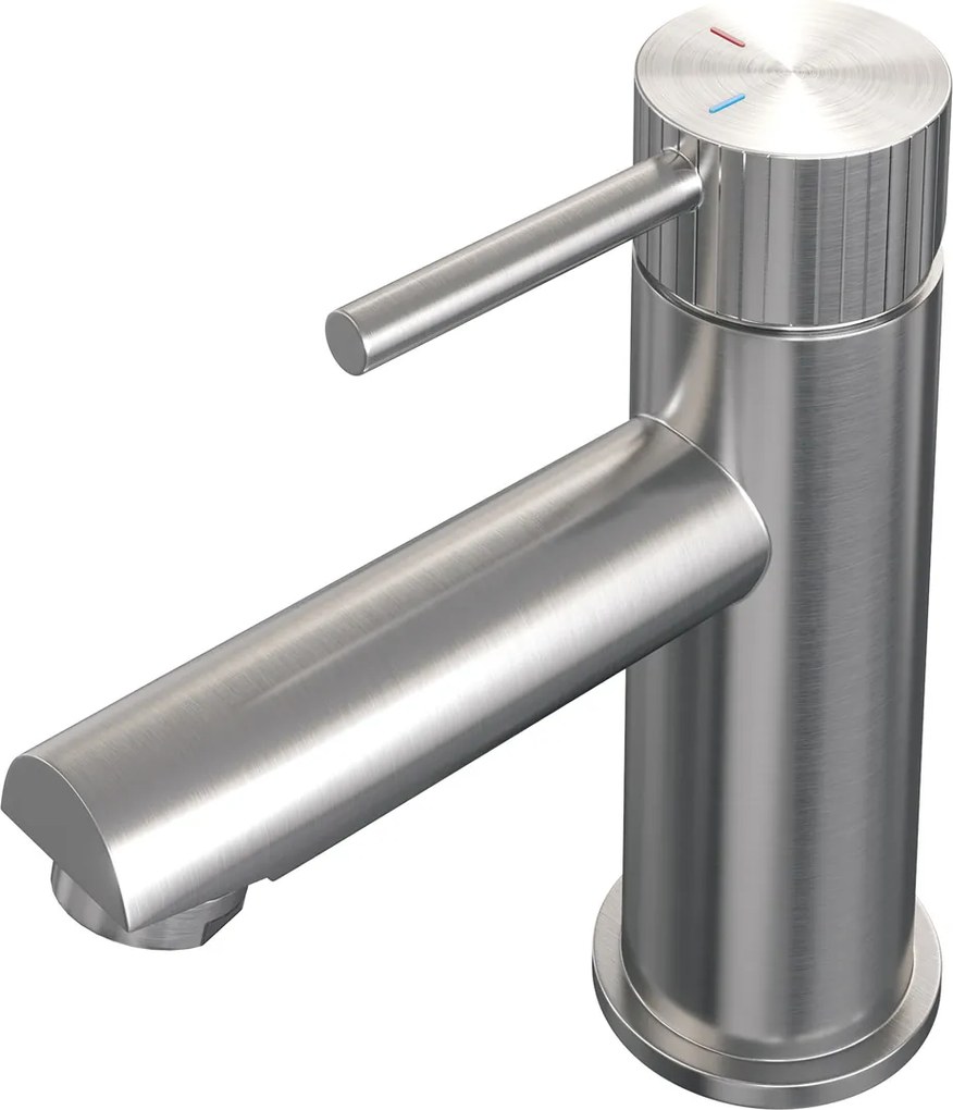 Brauer Stripe wastafelkraan model A met ColdStart RVS geborsteld PVD
