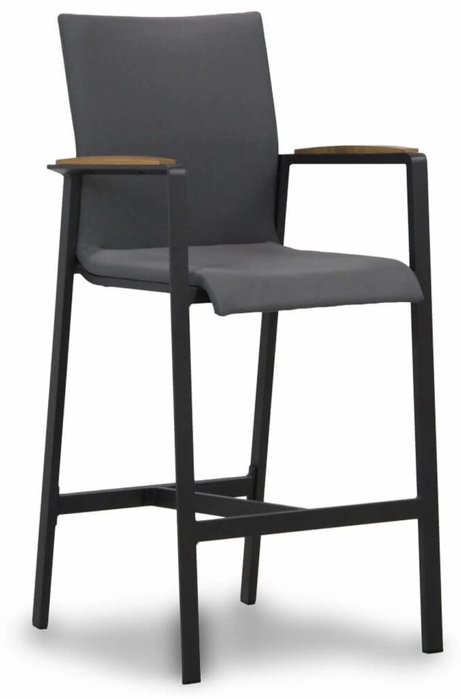 Barstoel Aluminium/textileen Grijs-antraciet Lifestyle Garden Furniture Brandon antraciet